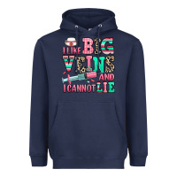 Navy i like big veins and i cannot lie Heavyweight Hoodie - RanaPortraitStore