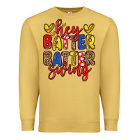 Antique Gold hey batter batter swing softball Premium Sweatshirt - Zillion Design Studio