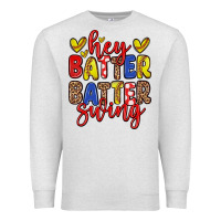 Oatmeal Heather hey batter batter swing softball Premium Sweatshirt - Zillion Design Studio