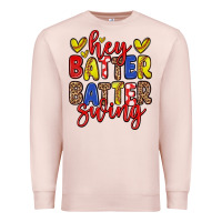 Pale Pink hey batter batter swing softball Premium Sweatshirt - Zillion Design Studio