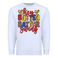White hey batter batter swing softball Premium Sweatshirt - Zillion Design Studio