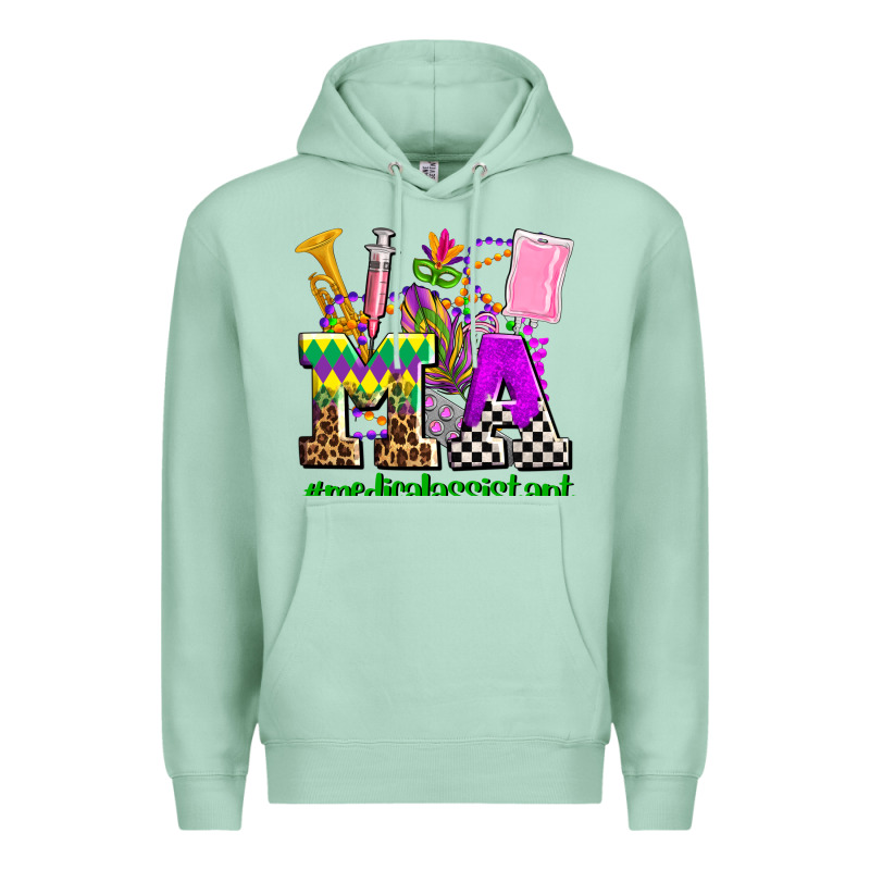 Mardi Gras Ma Medical Assistant Premium Hoodie by AdoDesignShop | Teevron