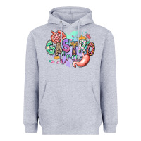 Heather Grey gastro crew Heavyweight Hoodie - RanaPortraitStore