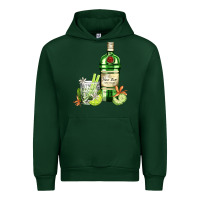 Forest Green gin tonic bottle and cocktail Urban Hoodie - AdoDesignShop