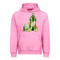 Fuchsia Pink gin tonic bottle and cocktail Urban Hoodie - AdoDesignShop