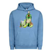 Pigment Pebble Blue gin tonic bottle and cocktail Urban Hoodie - AdoDesignShop