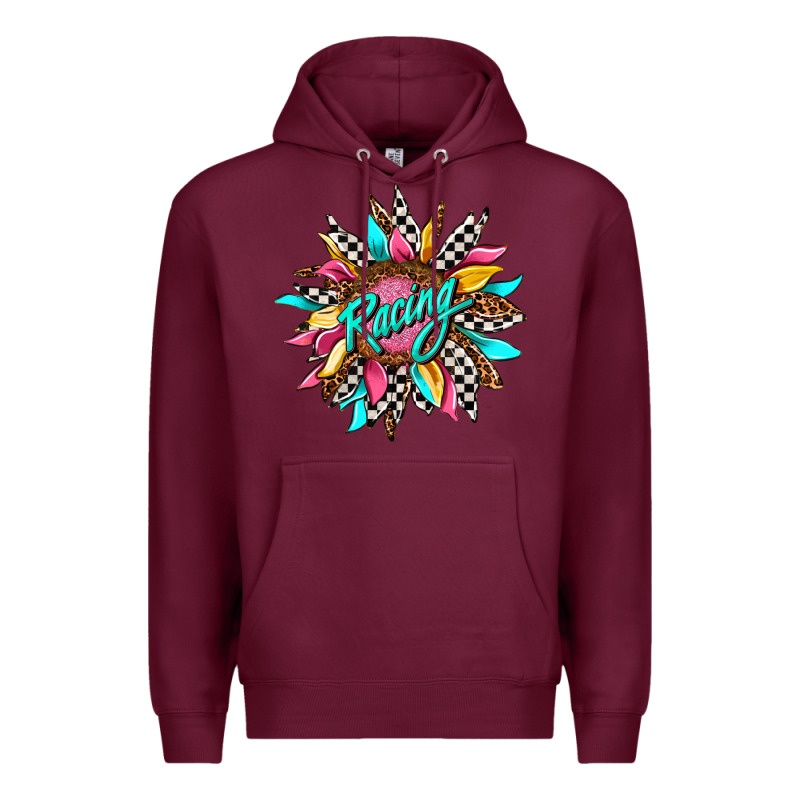 Racing Sunflower Front Premium Hoodie by AdoDesignShop | Teevron