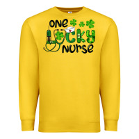 Lemon st. patrick's day one lucky nurse Premium Sweatshirt - RanaPortraitStore