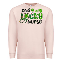 Pale Pink st. patrick's day one lucky nurse Premium Sweatshirt - RanaPortraitStore