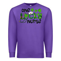 Purple st. patrick's day one lucky nurse Premium Sweatshirt - RanaPortraitStore
