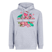 Heather Grey nurse flowers custom name design Heavyweight Hoodie - RanaPortraitStore