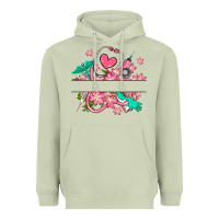 Matcha nurse flowers custom name design Heavyweight Hoodie - RanaPortraitStore