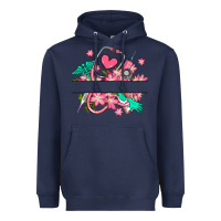 Navy nurse flowers custom name design Heavyweight Hoodie - RanaPortraitStore
