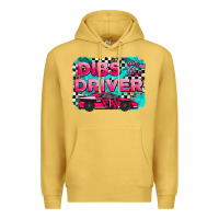 Antique Gold dibs on the driver background Premium Hoodie - AdoDesignShop