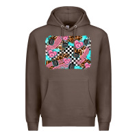 Coffee race day background Premium Hoodie - AdoDesignShop