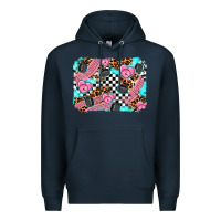 Navy race day background Premium Hoodie - AdoDesignShop
