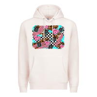 Pale Pink race day background Premium Hoodie - AdoDesignShop