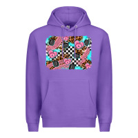 Purple race day background Premium Hoodie - AdoDesignShop