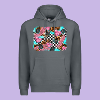 Race Day Background Premium Hoodie Designed By Adodesignshop