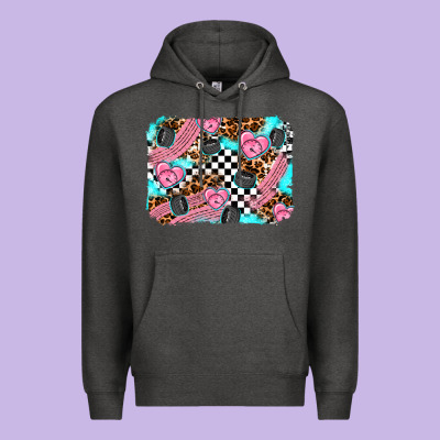 Race Day Background Premium Hoodie Designed By Adodesignshop