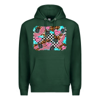 Sports Green race day background Premium Hoodie - AdoDesignShop