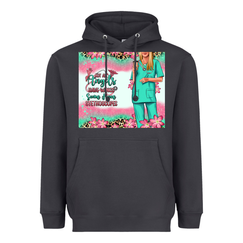 Not All Angels Have Wings Blonde Nurse Heavyweight Hoodie by RanaPortraitStore | Teevron
