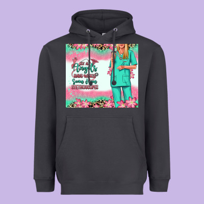 Heavyweight Hoodie not all angels have wings blonde nurse