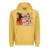 Antique Gold in a world full of princesses be a witch Premium Hoodie - BundleAndBundleShop