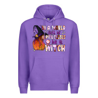 Purple in a world full of princesses be a witch Premium Hoodie - BundleAndBundleShop