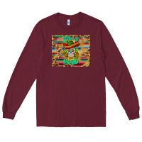 Burgundy cinco de mayo sombrero skull mousepad Long Sleeve Tee - BarkalooDesign