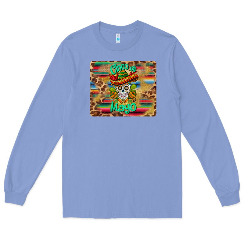 Cinco De Mayo Sombrero Skull Mousepad Long Sleeve Tee by BarkalooDesign | Teevron