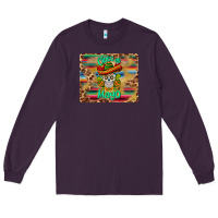 Plum cinco de mayo sombrero skull mousepad Long Sleeve Tee - BarkalooDesign