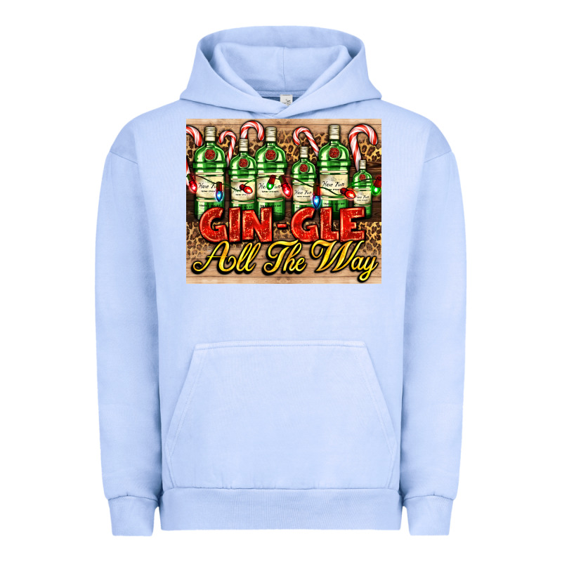 Gin Gle Christmas Gin Bottles Urban Hoodie by AdoDesignShop | Teevron
