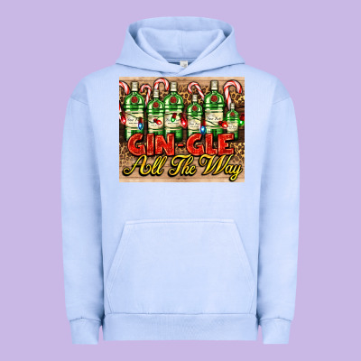 Gin Gle Christmas Gin Bottles Urban Hoodie Designed By Adodesignshop