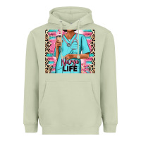 Matcha nurse life afro woman Heavyweight Hoodie - RanaPortraitStore