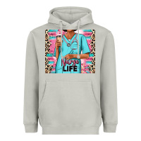 Moon Dust nurse life afro woman Heavyweight Hoodie - RanaPortraitStore