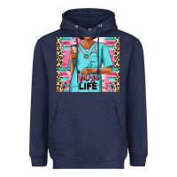 Navy nurse life afro woman Heavyweight Hoodie - RanaPortraitStore