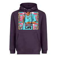 Nurse Life Afro Woman Heavyweight Hoodie | Teevron