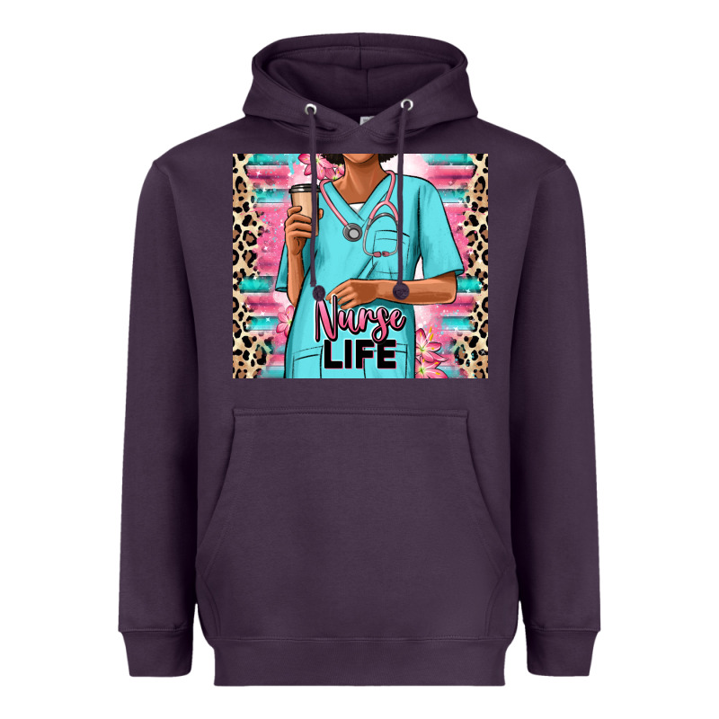 Nurse Life Afro Woman Heavyweight Hoodie by RanaPortraitStore | Teevron