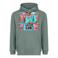 Sage nurse life afro woman Heavyweight Hoodie - RanaPortraitStore