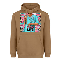 Toasted Coconut nurse life afro woman Heavyweight Hoodie - RanaPortraitStore