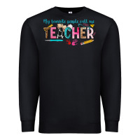 Black my favorite people call me teacher Premium Sweatshirt - texasbilliewilder