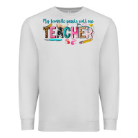 Dove Grey my favorite people call me teacher Premium Sweatshirt - texasbilliewilder