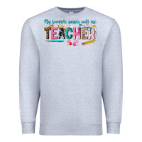 Heather Grey my favorite people call me teacher Premium Sweatshirt - texasbilliewilder