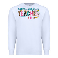 White my favorite people call me teacher Premium Sweatshirt - texasbilliewilder