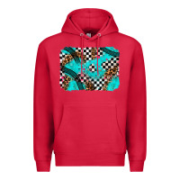 Cardinal race day turquoise background Premium Hoodie - AdoDesignShop