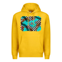 Lemon race day turquoise background Premium Hoodie - AdoDesignShop