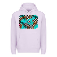 Lilac race day turquoise background Premium Hoodie - AdoDesignShop