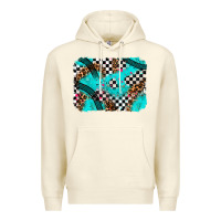 Sandshell race day turquoise background Premium Hoodie - AdoDesignShop