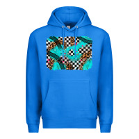 True Royal race day turquoise background Premium Hoodie - AdoDesignShop